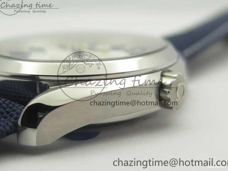 0426 EasyCare Aqua Terra Master Ryder Cup Edition VSF 1:1 Best Edition White Textured Dial on Blue Nylon Strap A8500 Super Clone 8016